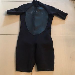 O’Neill Reactor 2/2 mm Spring wet suit shorty. X-Large hidden key pocket.